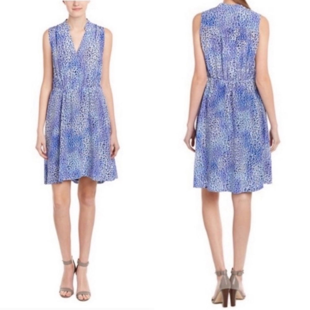 Rebecca Taylor Silk Blue Sleeveless Dress